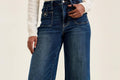 HW "LUX" Retro Wide w/ Front Tab Closure DK Fade Indigo